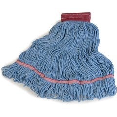 369454B14 Flo-Pac® Large Looped-End Mop With Red Band  - Blue