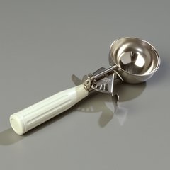 60300-10 Stainless Steel Disher Scoop #10 Size 3.8 oz - Ivory