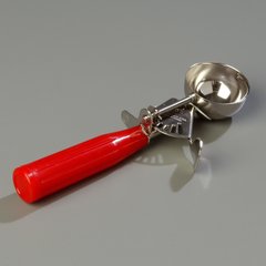 60300-24 Stainless Steel Disher Scoop #24 Size 1.8 oz - Red