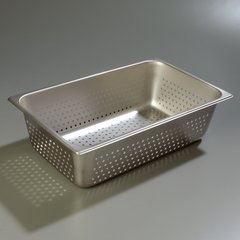 607006P DuraPan™ Light Gauge Stainless Steel Perforated Steam Table Hotel Pan Full-Size, 6" Deep