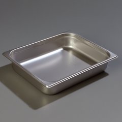 607122 DuraPan™ Light Gauge Stainless Steel Steam Table Hotel Pan 1/2 Size, 2.5" Deep