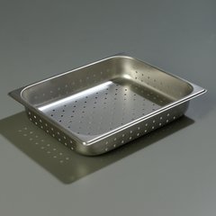 607122P DuraPan™ Light Gauge Stainless Steel Perforated Steam Table Hotel Pan 1/2 Size, 2.5" Deep