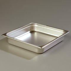 607232 DuraPan™ Light Gauge Stainless Steel Steam Table Hotel Pan 2/3 Size, 2.5" Deep