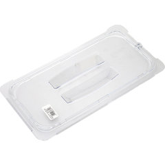 10270U07 StorPlus™ Polycarbonate Handled Universal Lid 1/3 Size - Clear