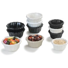 4394202 Melamine Scalloped Ramekin 1 oz - White