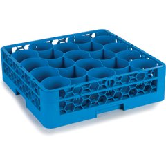 RW2014 OptiClean™ NeWave™ Glass Rack with Integrated Extender 20 Compartment - Carlisle Blue