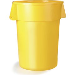 34105504 Bronco™ Round Waste Bin Trash Container 55 Gallon - Yellow