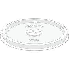 DXTT58 Dinex® Translucent Tumbler Lid with Straw Slot (1000/cs) - Translucent
