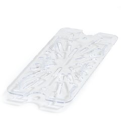 3067007 StorPlus™ Polycarbonate Food Pan Drain Grate 1/3 Size - Clear