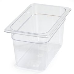 3068207 StorPlus™ Polycarbonate Food Pan 1/4 Size, 6" Deep - Clear