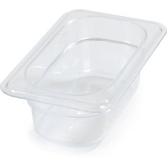 3068607 StorPlus™ Polycarbonate Food Pan 1/9 Size, 2.5" Deep - Clear
