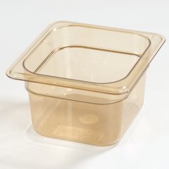 3088413 StorPlus™ High Heat Food Pan 1/6 Size, 4" Deep - Amber