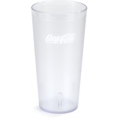 52163550E Coca-Cola® Stackable™ SAN Plastic Tumbler 16 oz - Coke - Clear