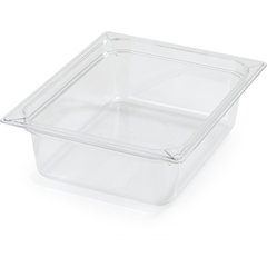 10221B07 StorPlus™ Polycarbonate Food Pan 1/2 Size, 4" Deep - Clear
