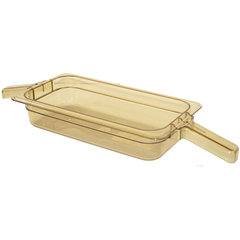 30860HH13 StorPlus™ High Heat Food Pan with Handles 1/3 Size, 2.5" Deep - Amber