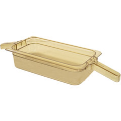 30861HH13 StorPlus™ High Heat Food Pan with Handles 1/3 Size, 4" Deep - Amber