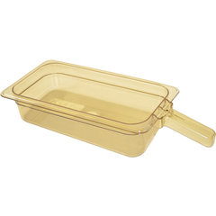 30861H13 StorPlus™ High Heat Food Pan with Handle 1/3 Size, 4" Deep - Amber