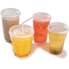 1110L30 Lid Fits 1110 Bistro & 43648 Lorraine Tumblers  (1000/cs) - Translucent