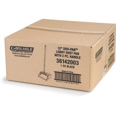 36142003 Lobby Dust Pan with 2-Piece Handle  - Black