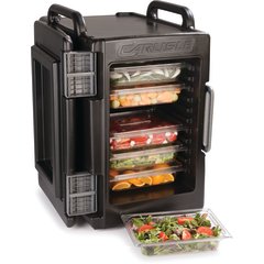 IT40003 Cateraide™ IT End Loading Insulated Food Pan Carrier 6 Full Size 2.5" Pans - Onyx