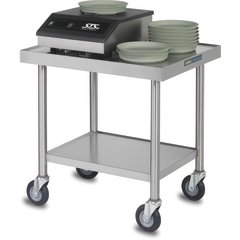 DXPICTABLEM Mobile Table for Induction Charger 30" x 24" x 30.12" - Stainless Steel