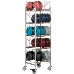 DX1173X50 Dinex® Drying and Storage Cart (Holds 50 Domes or 100 Bases) 19.50" x 20.25" x 73" - Stainless Steel