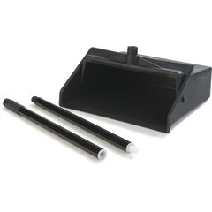 36142003 Lobby Dust Pan with 2-Piece Handle  - Black