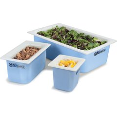 CM1100C1402 Coldmaster® CoolCheck® Full-Size Food Pan 15 qt - White/Blue