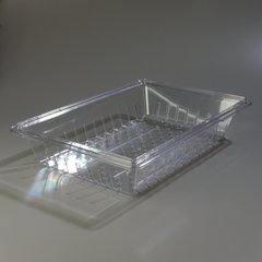 1062807 StorPlus™ Polycarbonate Food Storage Container Colander 26" x 18" x 5" - Clear