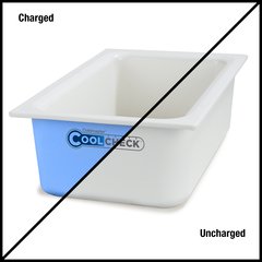 CM1100C1402 Coldmaster® CoolCheck® Full-Size Food Pan 15 qt - White/Blue