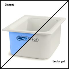 CM1101C1402 Coldmaster® CoolCheck® Half-Size Food Pan 6 qt - White/Blue