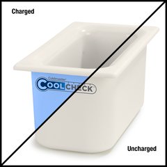 CM1102C1402 Coldmaster® CoolCheck® Third-Size Food Pan 4 qt - White/Blue