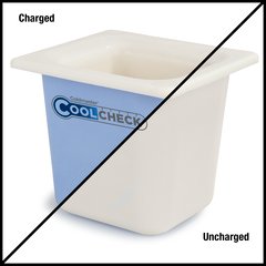CM1104C1402 Coldmaster® CoolCheck® Sixth-Size Food Pan 1.6 qt - White/Blue
