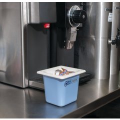 CM1104C1402 Coldmaster® CoolCheck® Sixth-Size Food Pan 1.6 qt - White/Blue