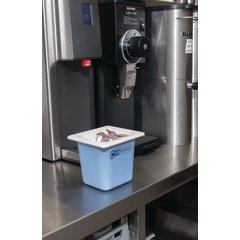 CM1104C1402 Coldmaster® CoolCheck® Sixth-Size Food Pan 1.6 qt - White/Blue