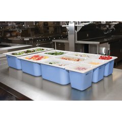 CM1100C1402 Coldmaster® CoolCheck® Full-Size Food Pan 15 qt - White/Blue