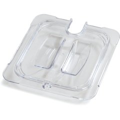 10311U07 StorPlus™ Polycarbonate Notched Handled Universal Lid 1/6 Size - Clear