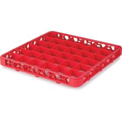 RE36C05 OptiClean™ 36-Compartment Divided Glass Rack Extender 1.78" - Red