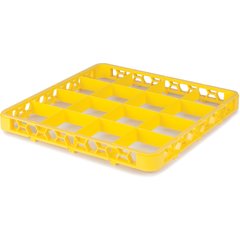 RE16C04 OptiClean™ 16-Compartment Divided Glass Rack Extender 1.78" - Yellow