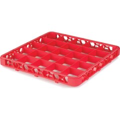 RE25C05 OptiClean™ 25-Compartment Divided Glass Rack Extender 1.78" - Red