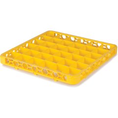 RE36C04 OptiClean™ 36-Compartment Divided Glass Rack Extender 1.78" - Yellow