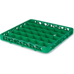 RE36C09 OptiClean™ 36-Compartment Divided Glass Rack Extender 1.78" - Green