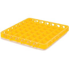 RE49C04 OptiClean™ 49-Compartment Divided Glass Rack Extender 1.78" - Yellow