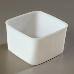 153202 StorPlus™ Polyethylene Space Saver Food Storage Container 2 qt - White