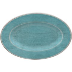 6402015 Grove Melamine Oval Plate 12" x 8" - Aqua