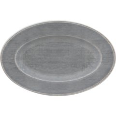 6402018 Grove Melamine Oval Plate 12" x 8" - Smoke