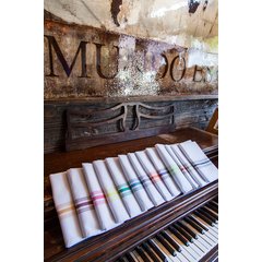 53771822NH001 Bistro Striped Napkin 18" x 22" - Red