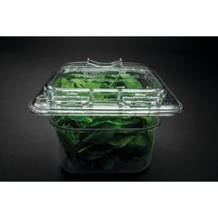 10319Z07 StorPlus™ EZ Access Hinged Notched Universal Food Pan Lid 1/6 Size - Clear