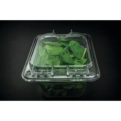 10319Z07 StorPlus™ EZ Access Hinged Notched Universal Food Pan Lid 1/6 Size - Clear