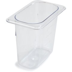 3068807 StorPlus™ Polycarbonate Food Pan 1/9 Size, 6" Deep - Clear